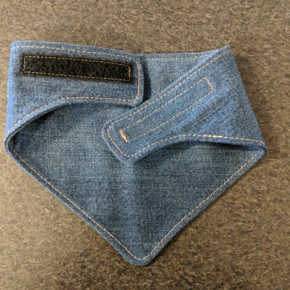 SALE 2/$6 Upcycled Jean Dog Bandana - Picture 3 of 6